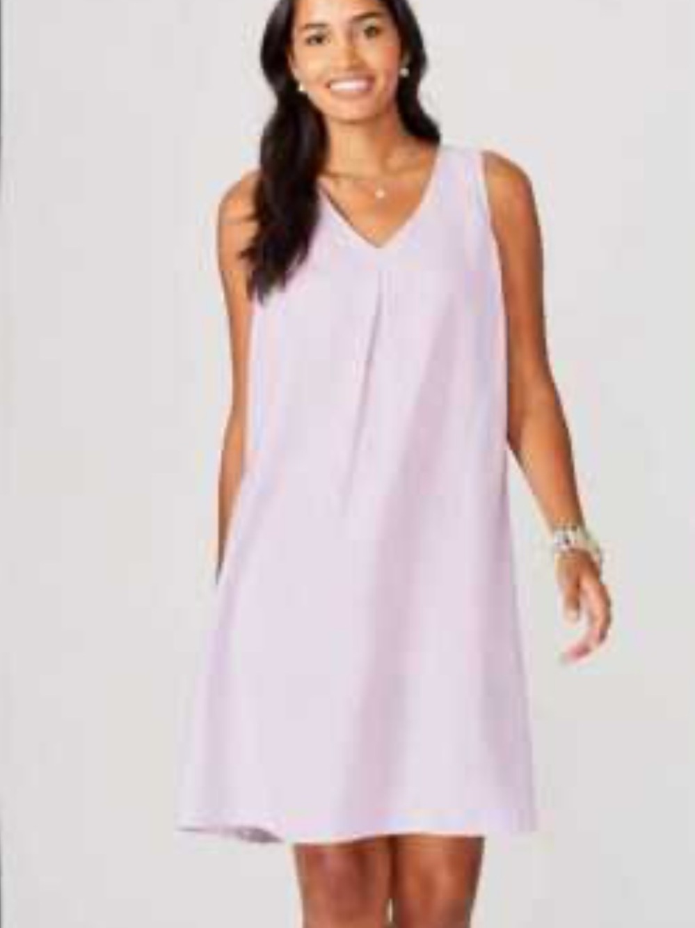 J. Jill Sleeveless V-Neck Mini Dress in Lilac